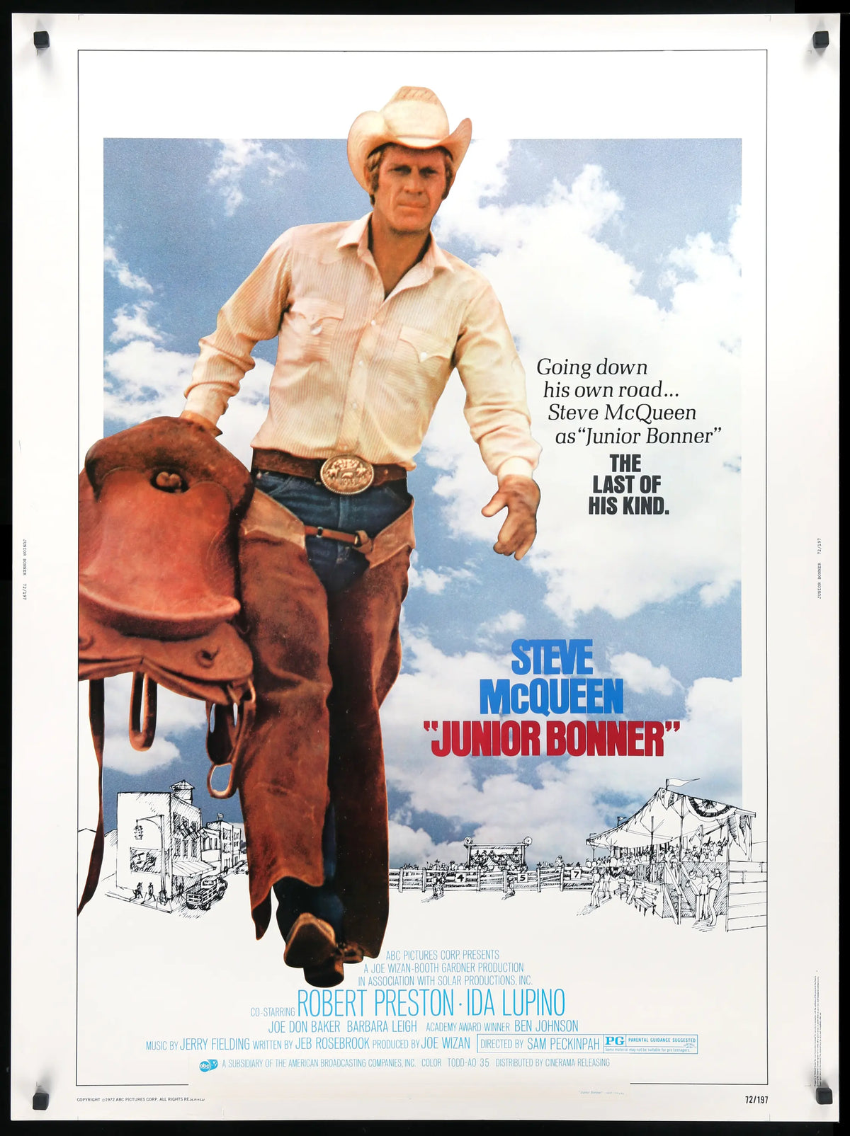 Junior Bonner (1972) original movie poster for sale at Original Film Art