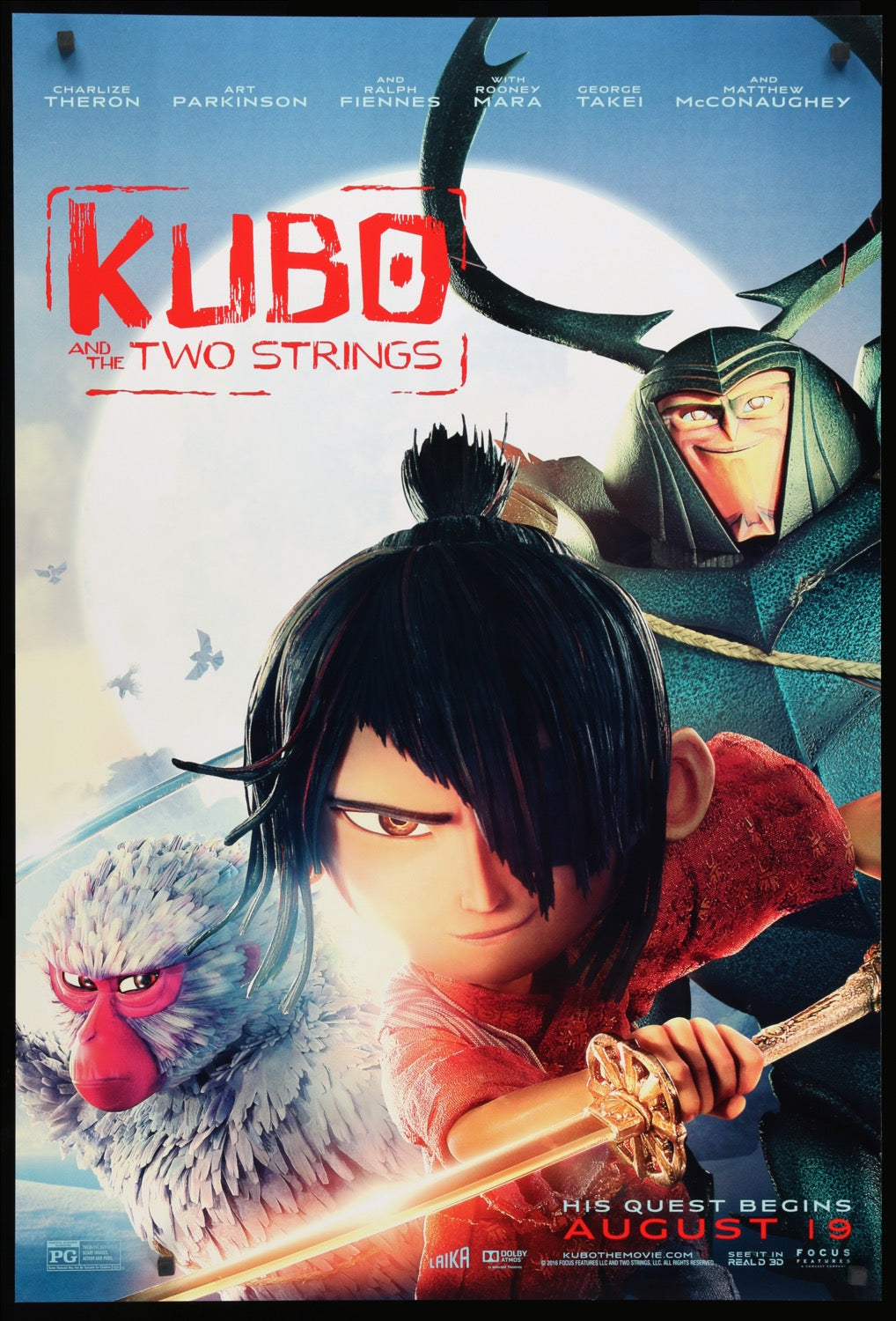 Kubo and the Two Strings (2016) original movie poster for sale at Original Film Art