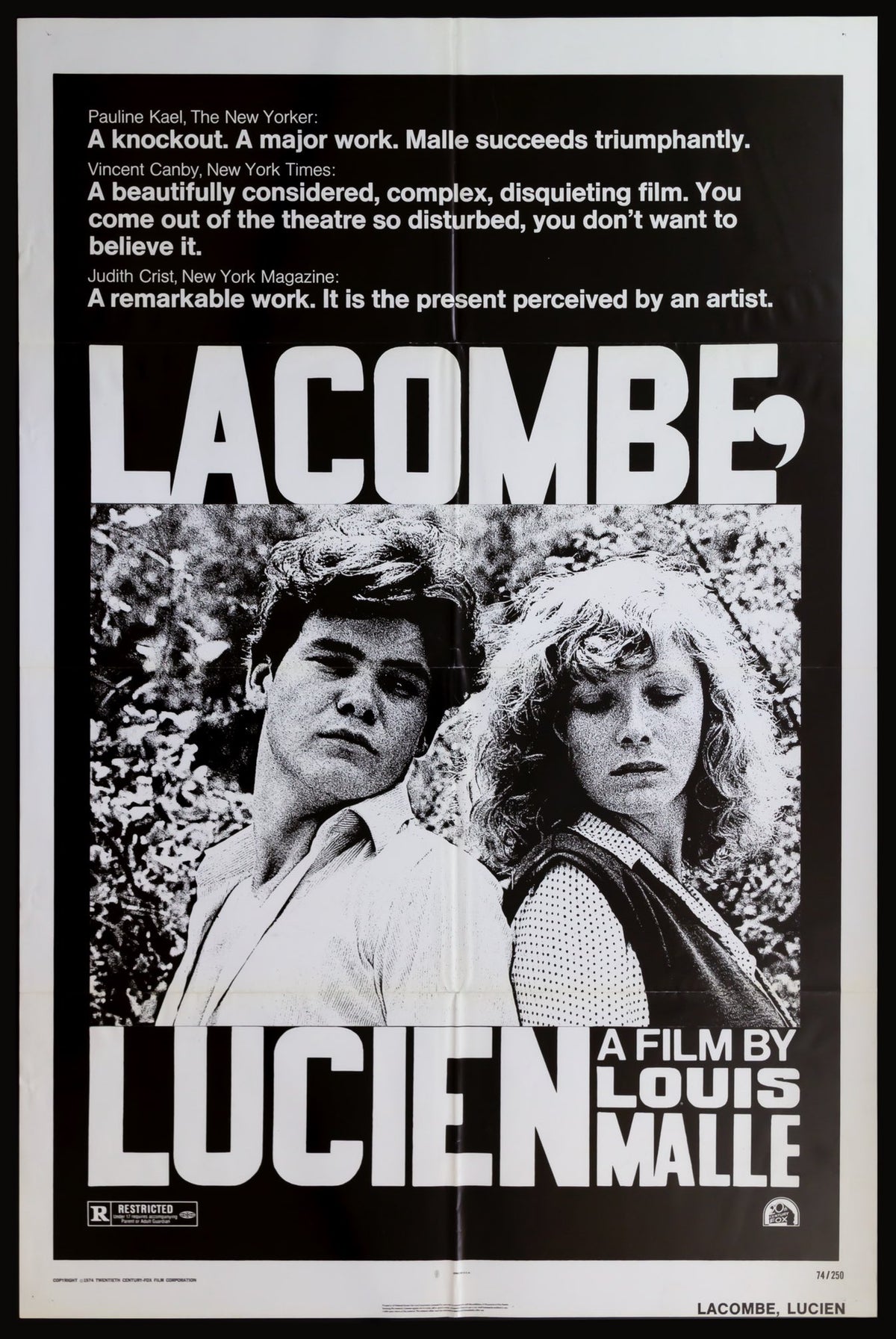 Lacombe, Lucien (1974) original movie poster for sale at Original Film Art - Vintage Movie Posters