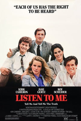 Listen to Me (1989) original movie poster for sale at Original Film Art - Vintage Movie Posters