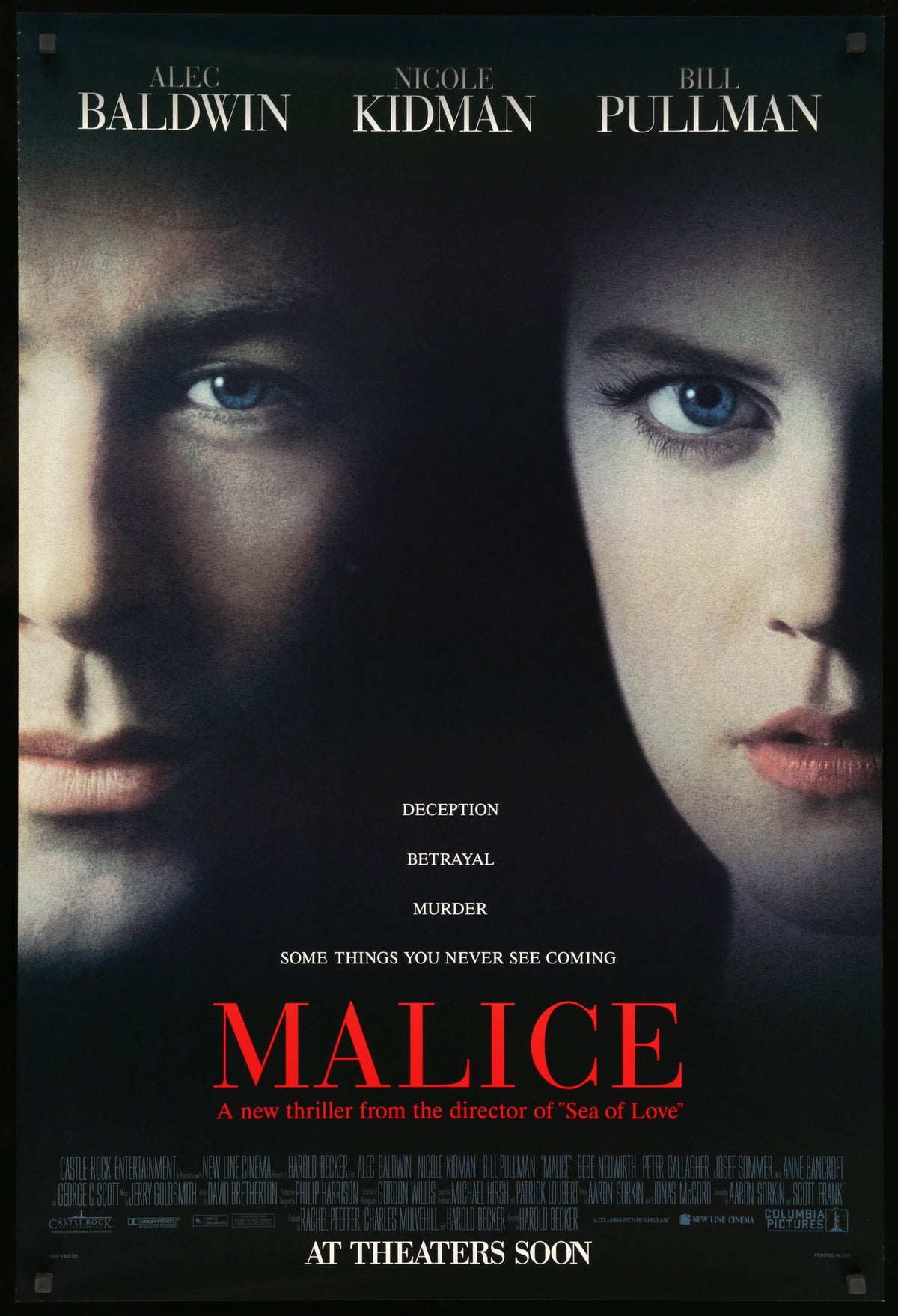 Malice (1993) original movie poster for sale at Original Film Art - Vintage Movie Posters