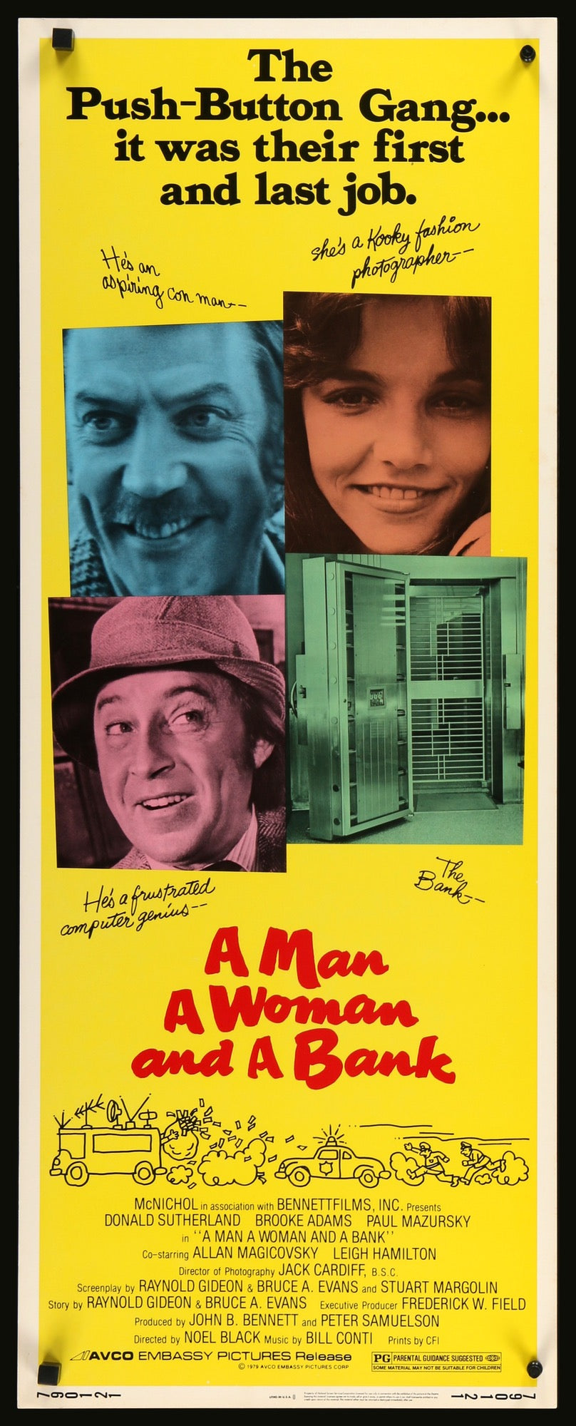 A Man, a Woman and a Bank (1979) original movie poster for sale at Original Film Art