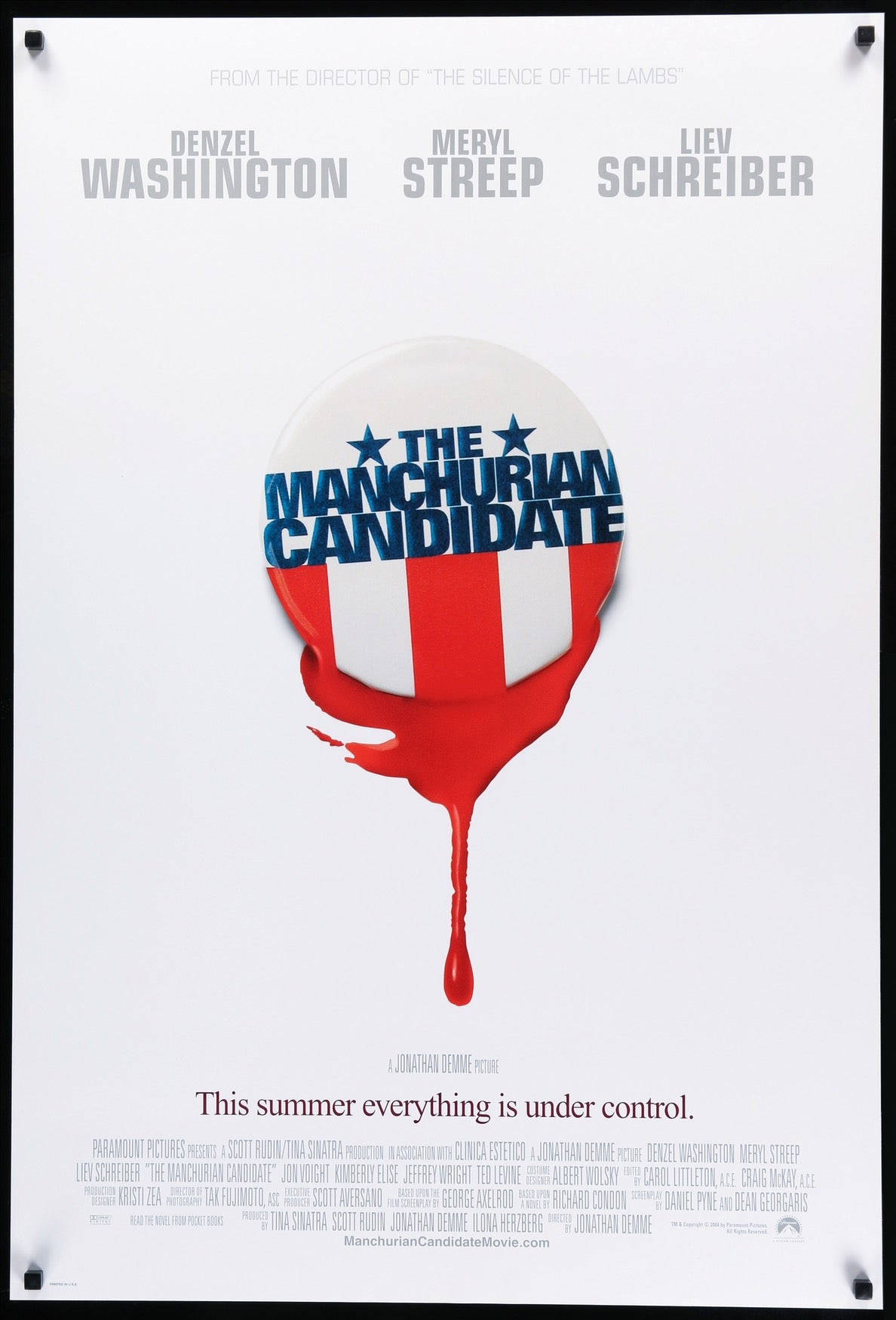 The Manchurian Candidate (2004) Original One-Sheet Movie Poster