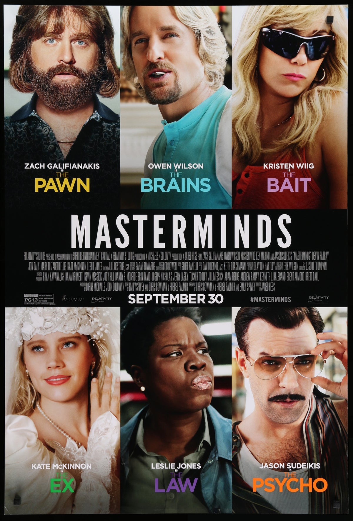 Masterminds (2016) original movie poster for sale at Original Film Art - Vintage Movie Posters