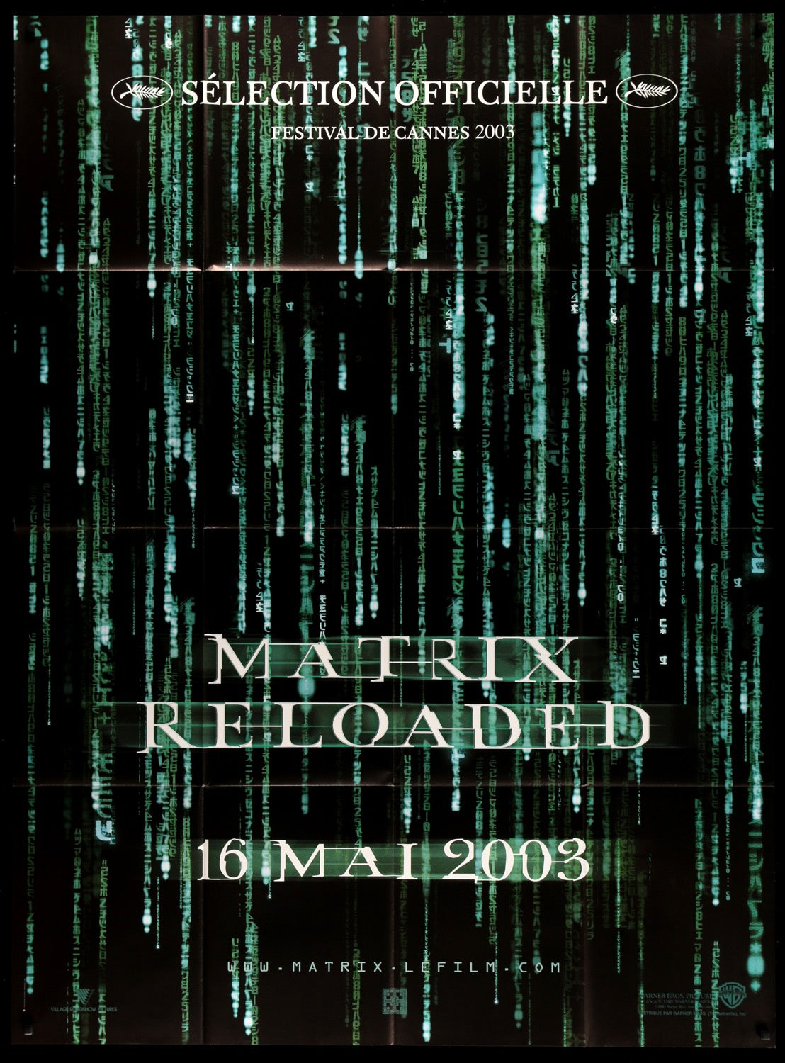 Matrix Reloaded (2003) original movie poster for sale at Original Film Art
