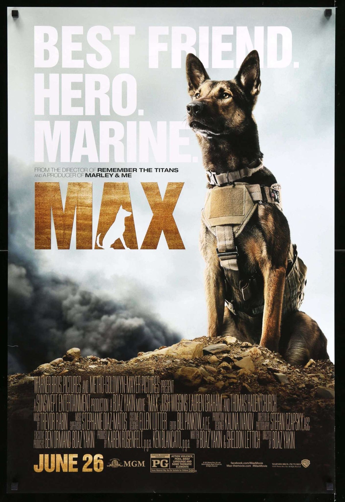 Max (2015) original movie poster for sale at Original Film Art