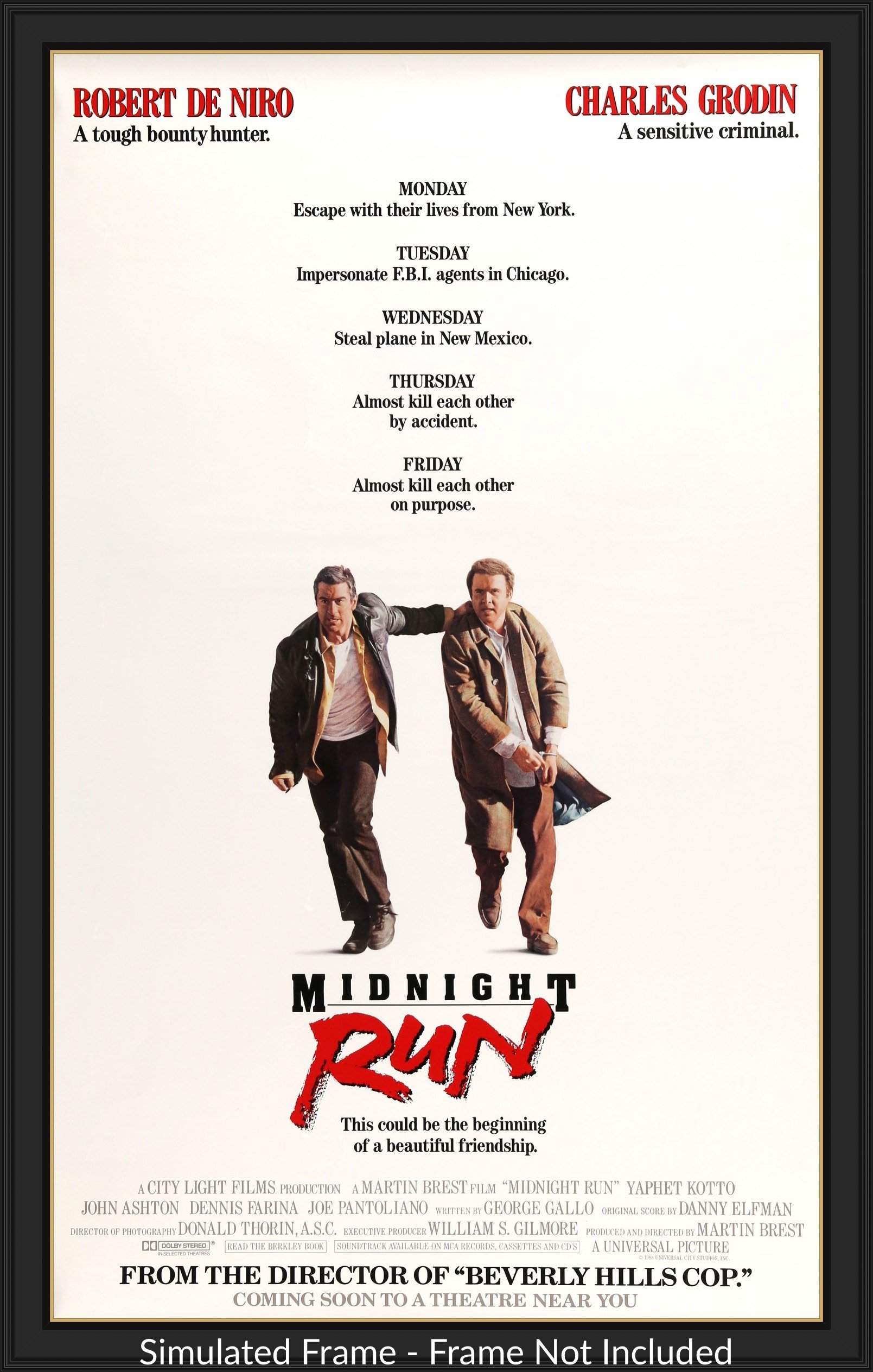 Midnight Run (1988) original movie poster for sale at Original Film Art