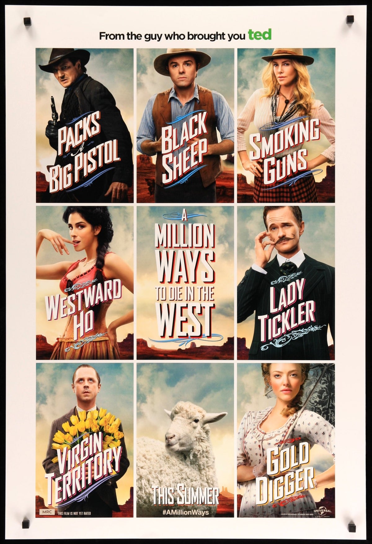 Million Ways to Die in the West (2014) original movie poster for sale at Original Film Art - Vintage Movie Posters