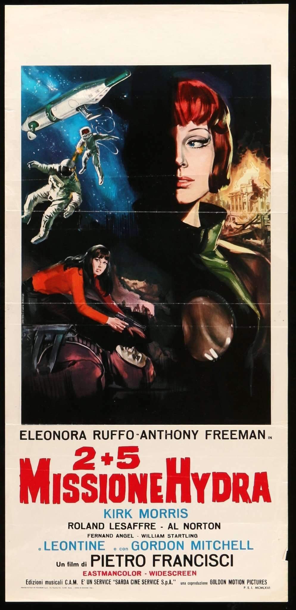 2+5：Misone Hydra (1966) 原创电影艺术中的复古意大利海报- Original