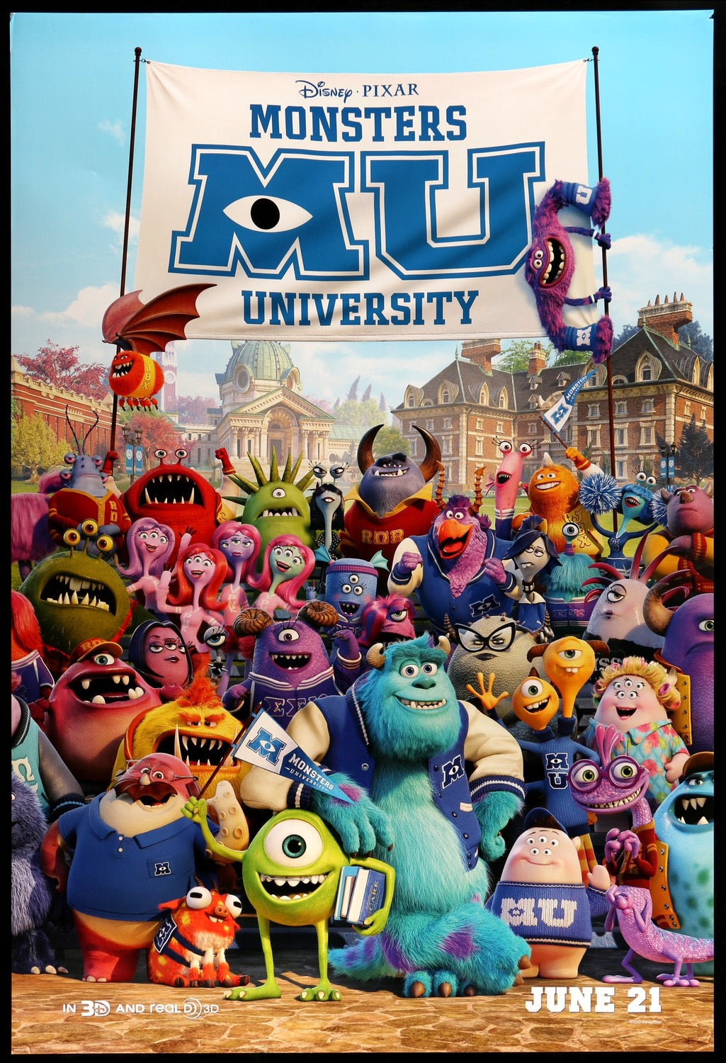 Monsters University (2013) original movie poster for sale at Original Film Art