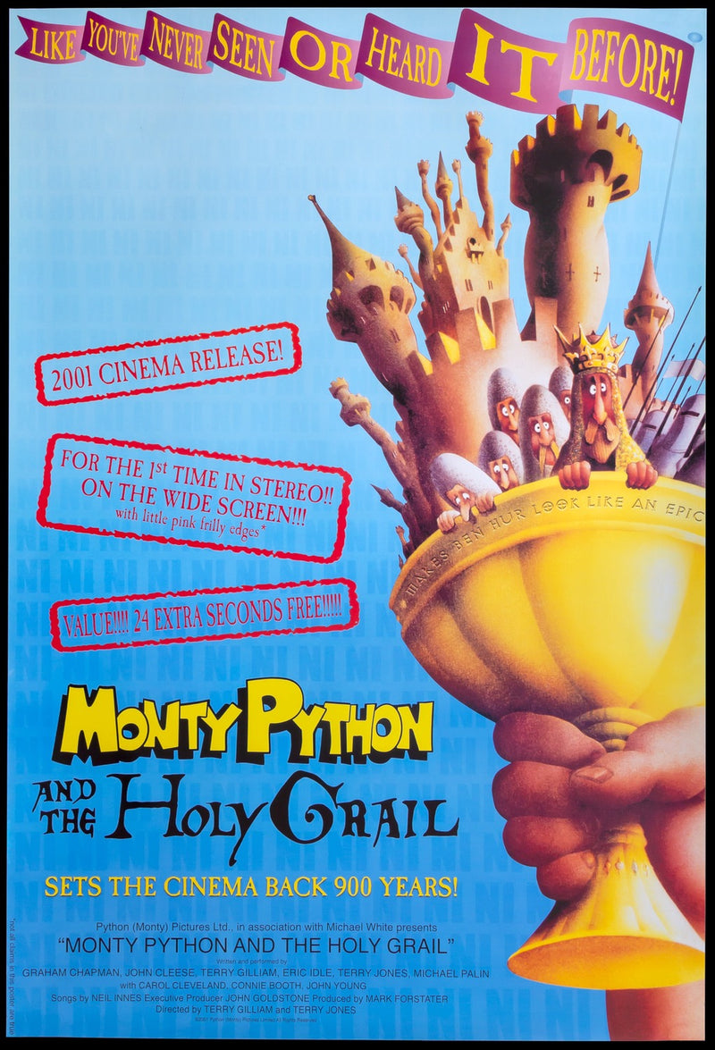Monty Python and the Holy Grail (1975) R2001 One-Sheet Movie Poster ...
