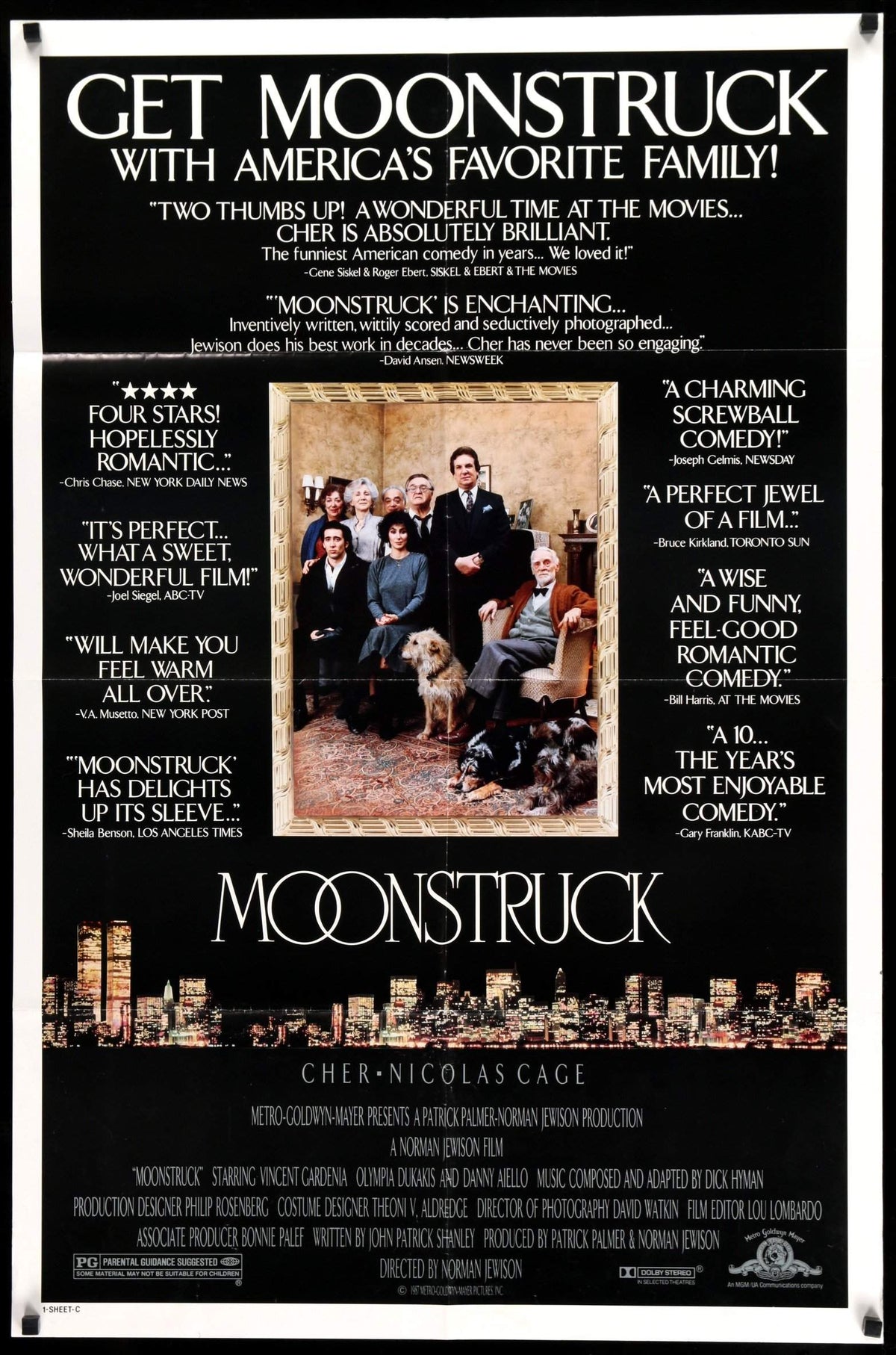 Moonstruck (1987) original movie poster for sale at Original Film Art - Vintage Movie Posters
