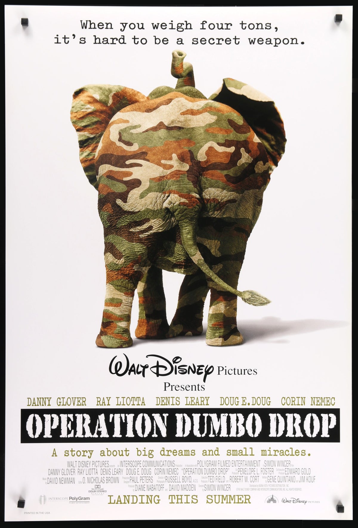 Operation Dumbo Drop (1995) original movie poster for sale at Original Film Art