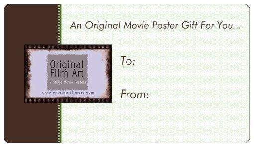 Gift Note original movie poster for sale at Original Film Art