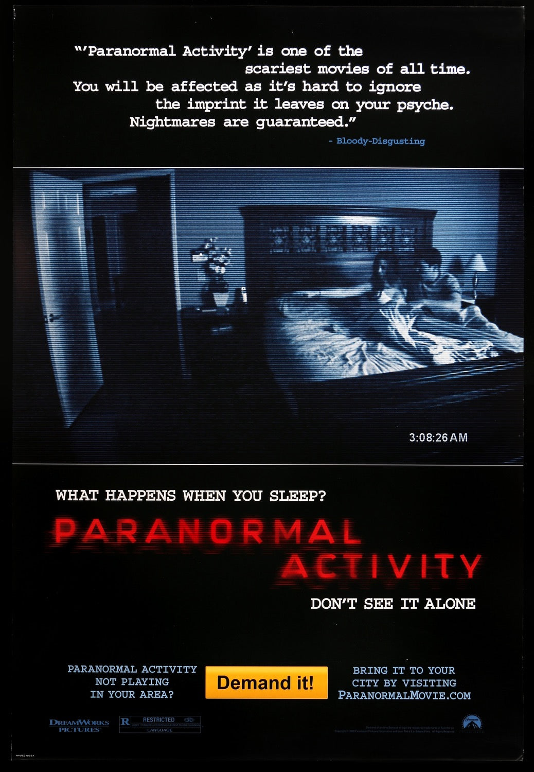 Paranormal Activity (2007) original movie poster for sale at Original Film Art - Vintage Movie Posters