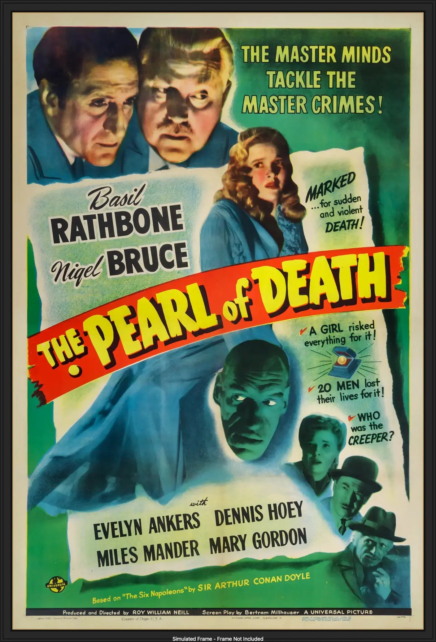 Pearl of Death (1944) original movie poster for sale at Original Film Art