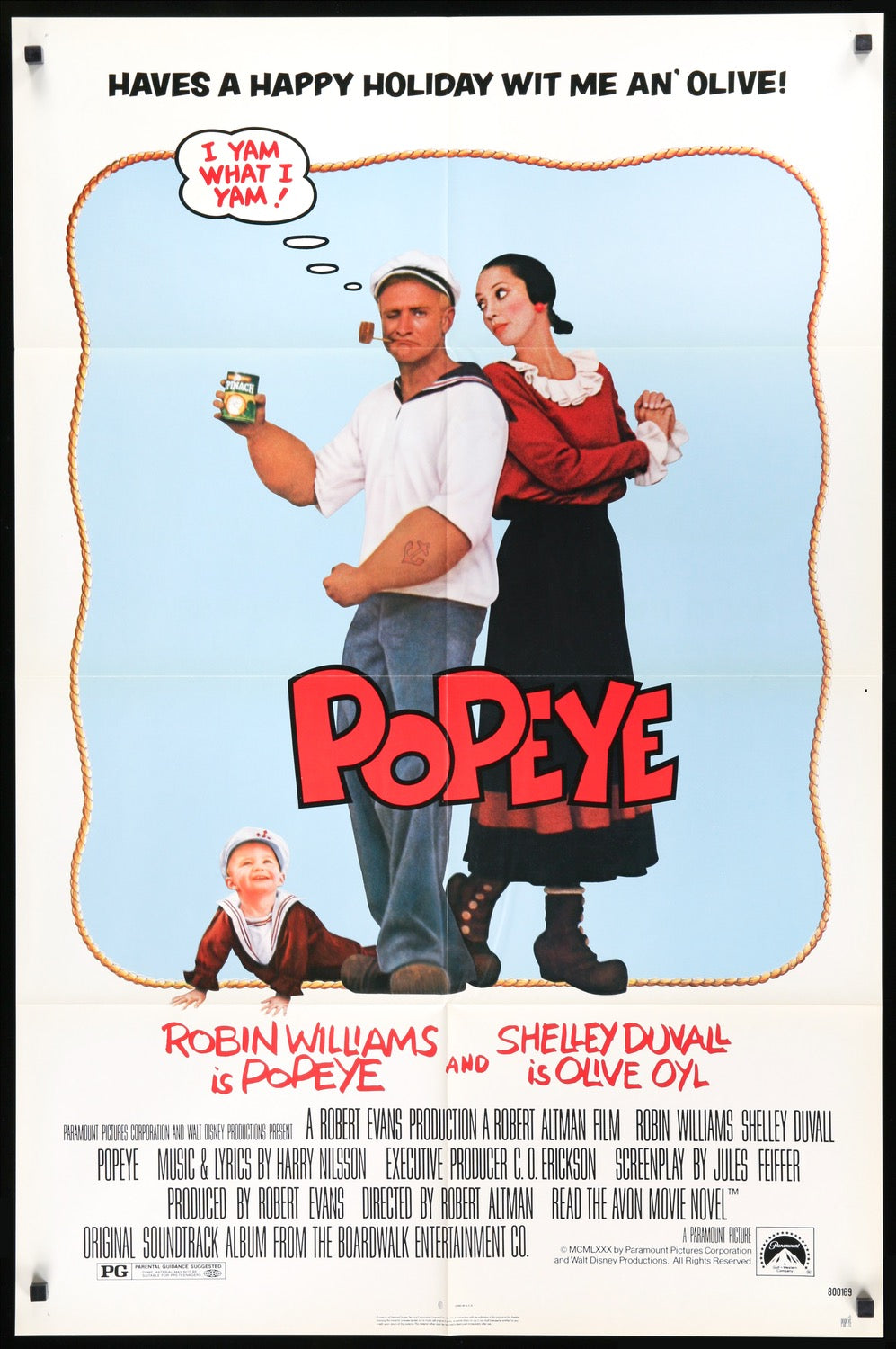 Popeye (1980) original movie poster for sale at Original Film Art - Vintage Movie Posters