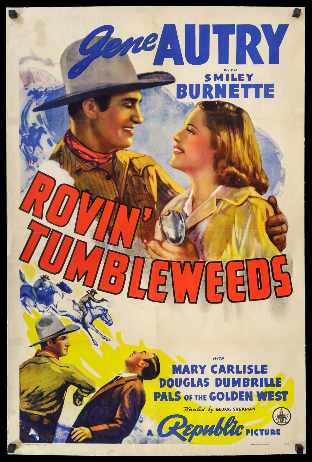 Rovin&#39; Tumbleweeds (1939) original movie poster for sale at Original Film Art