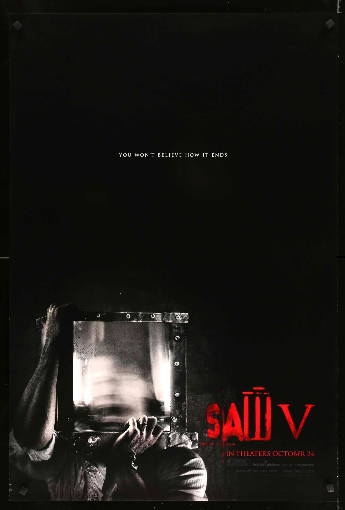 Saw V (2008) original movie poster for sale at Original Film Art