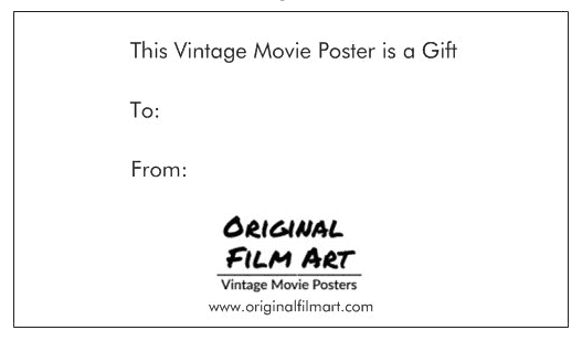 Gift Note original movie poster for sale at Original Film Art