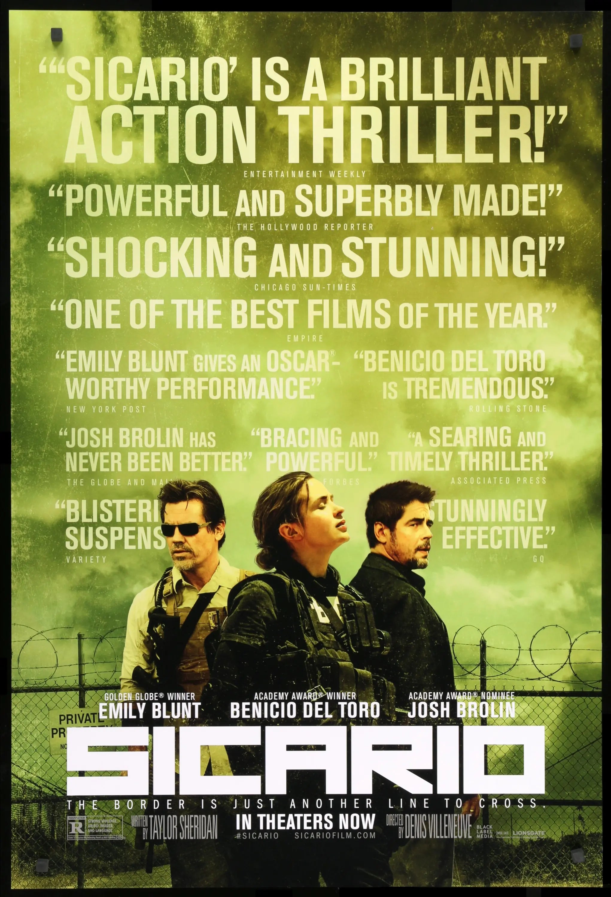 kb524 Sicarioホットニュームービーワンダフルアートポスター24ｘ36 Sicario - Movie Poster Size 24x36 inches | eBay
