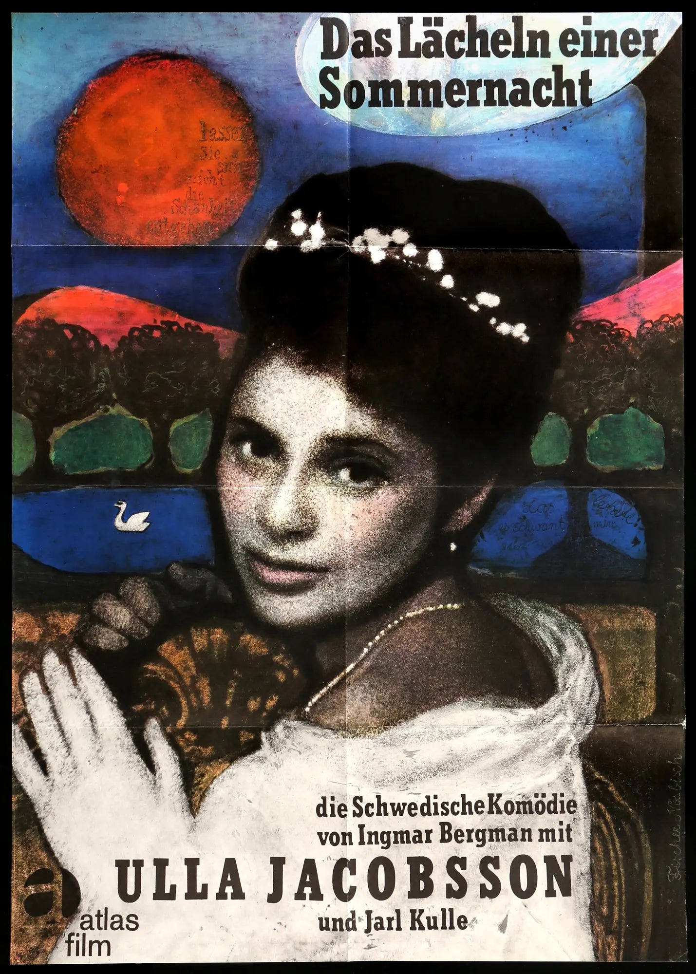 夏夜的微笑(1955) 原版R65 德国A1 电影海报- Original Film Art - Vintage Movie Posters