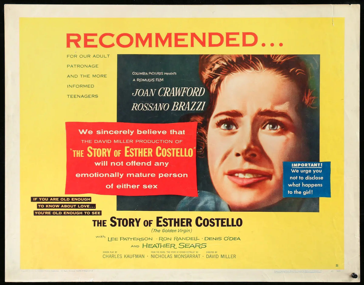 Story of Esther Costello (1957) original movie poster for sale at Original Film Art - Vintage Movie Posters