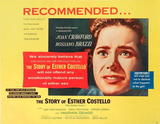 Story of Esther Costello (1957) original movie poster for sale at Original Film Art - Vintage Movie Posters