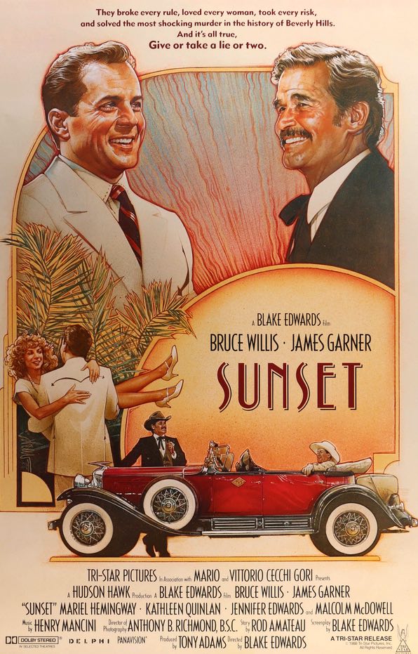 Sunset (1988) original movie poster for sale at Original Film Art - Vintage Movie Posters