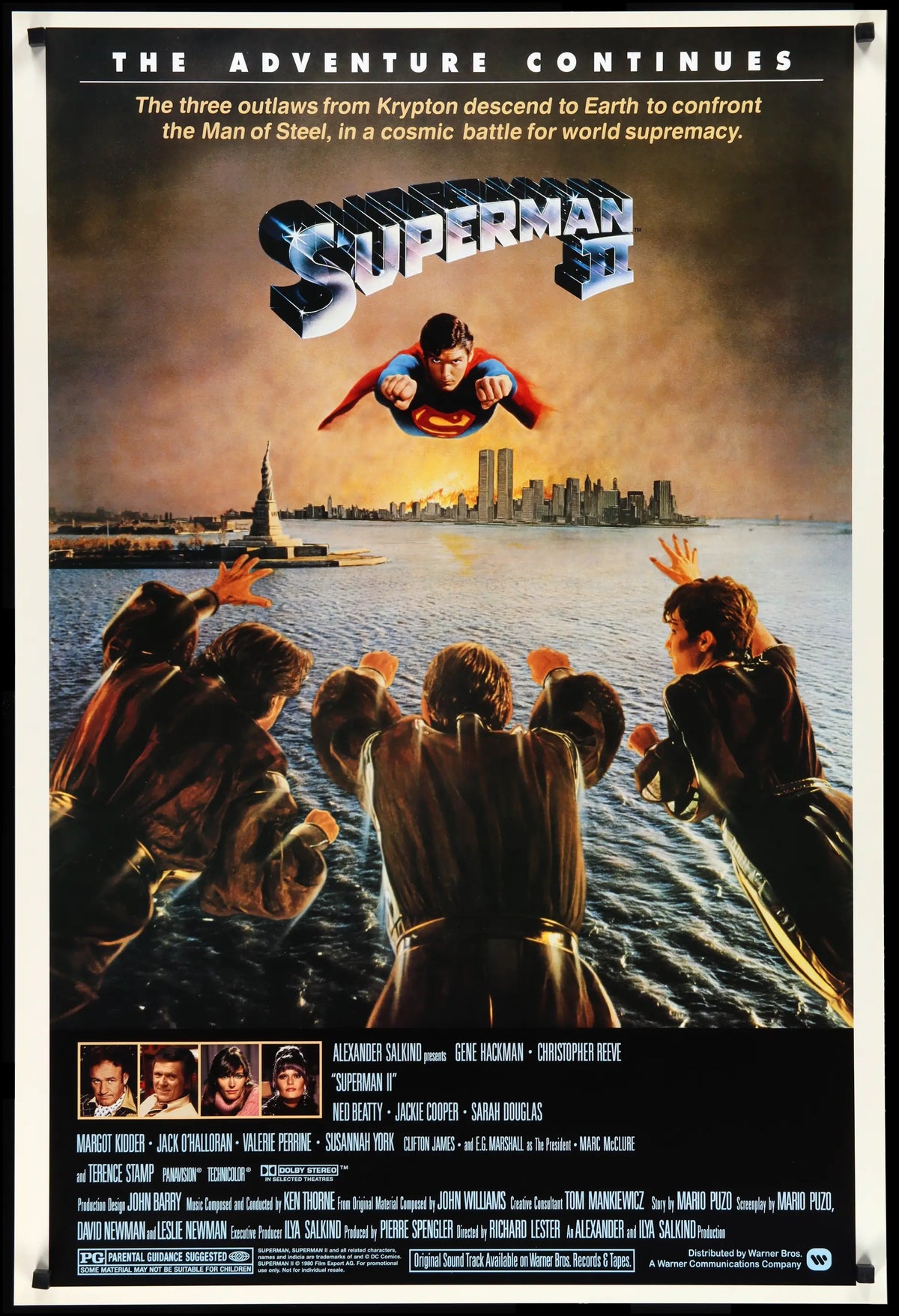 Superman II (1980) original movie poster for sale at Original Film Art - Vintage Movie Posters