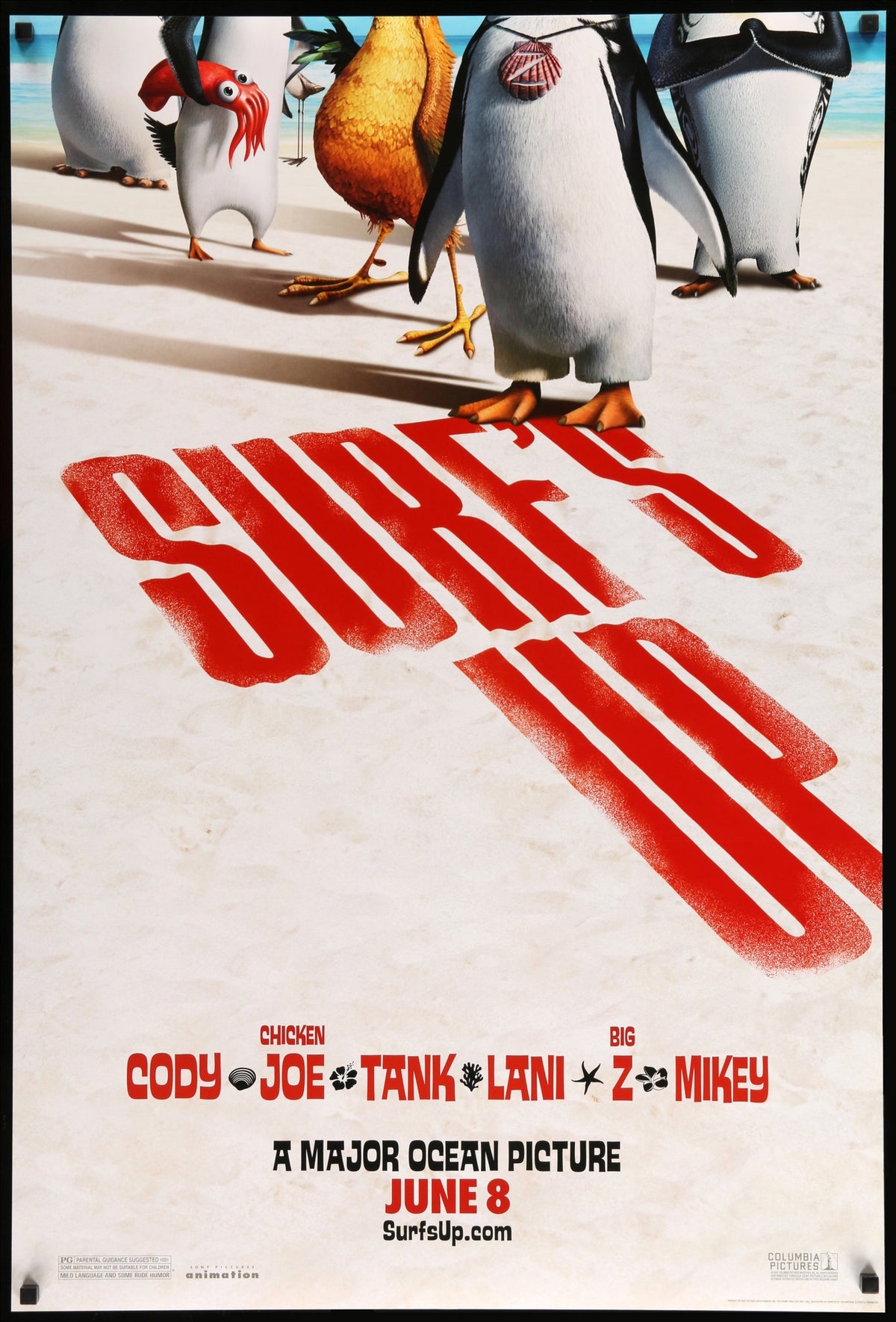 Surf's Up (2007) Original OneSheet Movie Poster Original Film Art