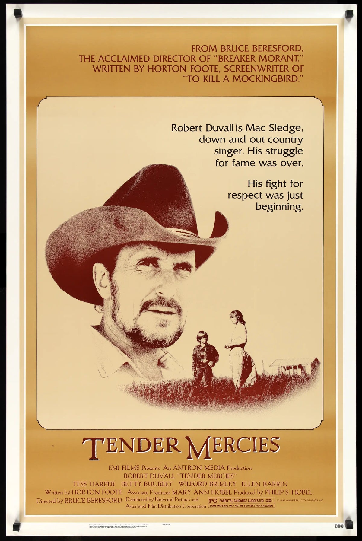 Tender Mercies (1983) original movie poster for sale at Original Film Art - Vintage Movie Posters