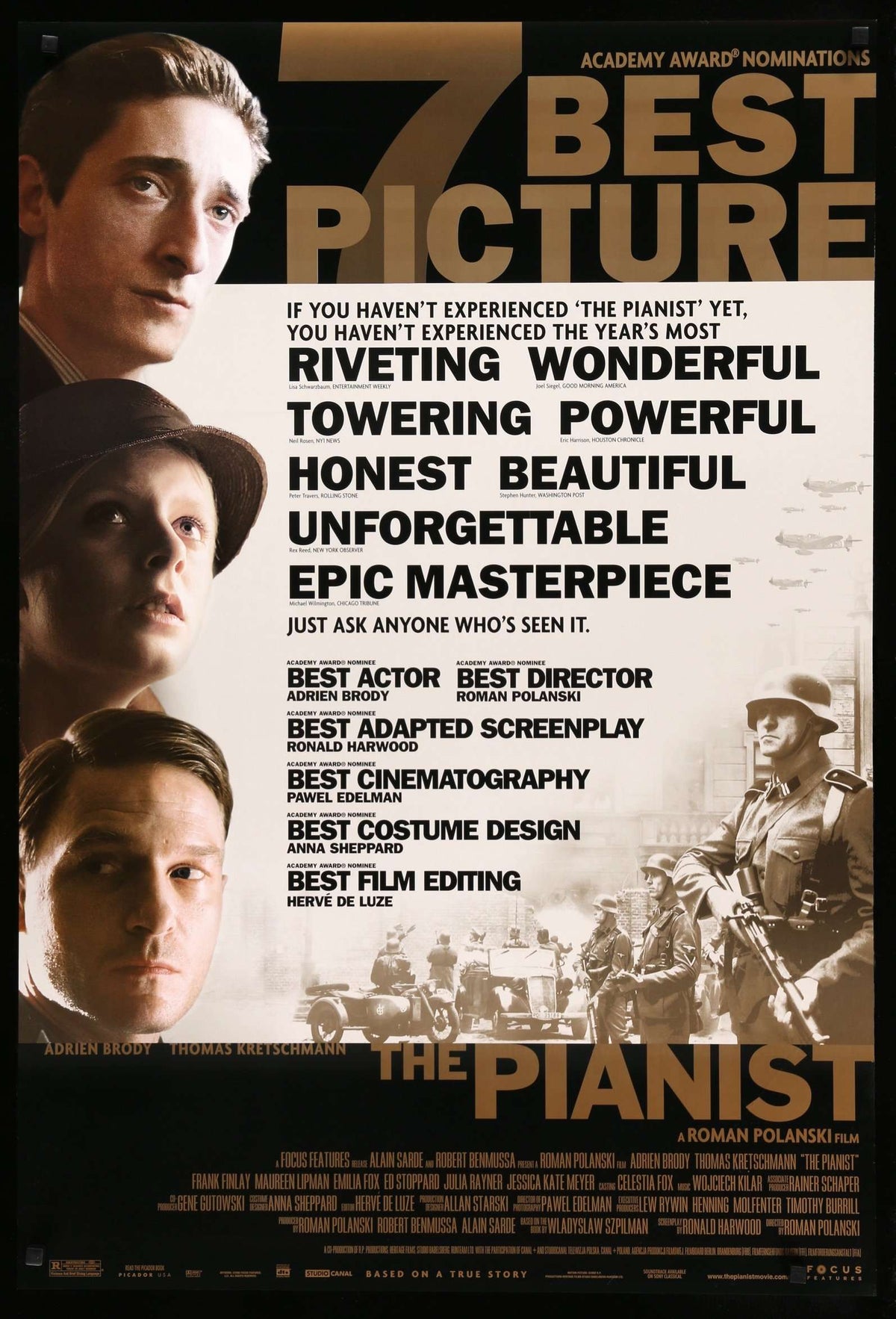 Pianist (2002) original movie poster for sale at Original Film Art - Vintage Movie Posters