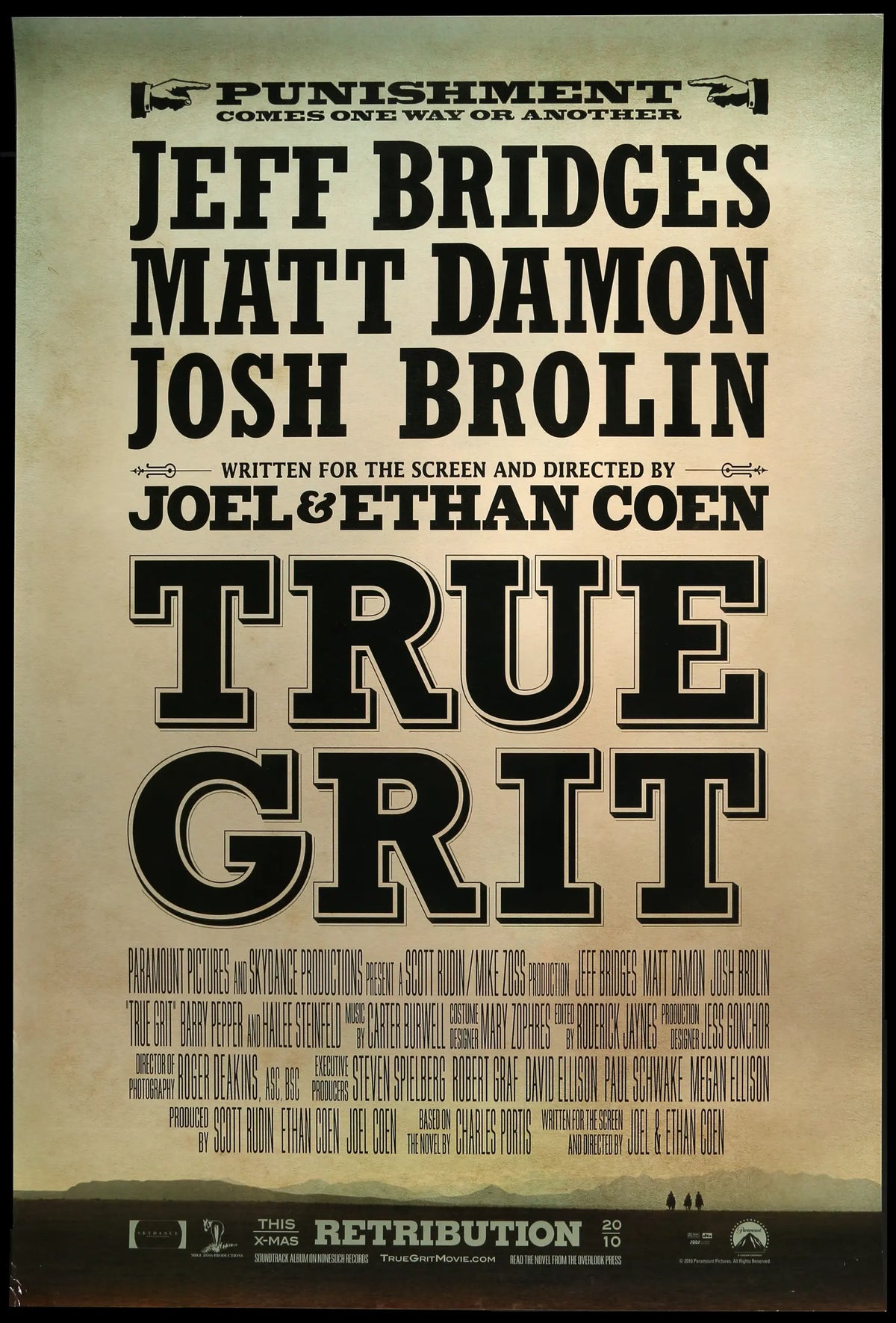 True Grit (2010) original movie poster for sale at Original Film Art