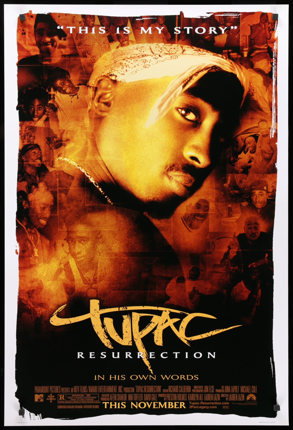 Tupac - Resurrection (2003) original movie poster for sale at Original Film Art