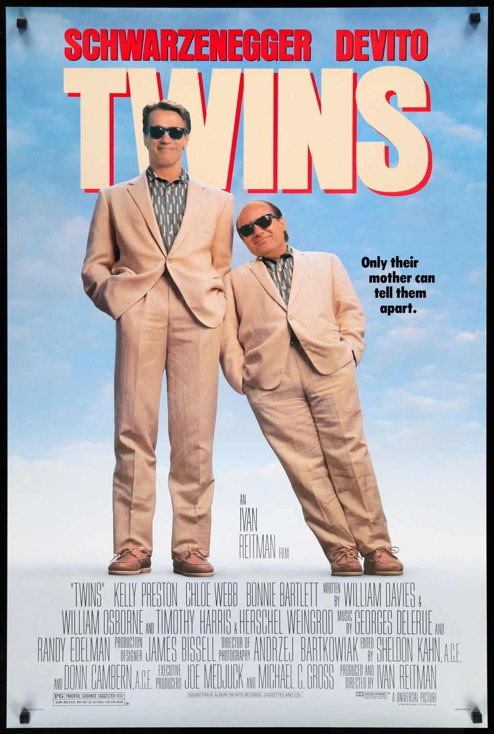 Gemelos (1988) Póster original de la película de una hoja