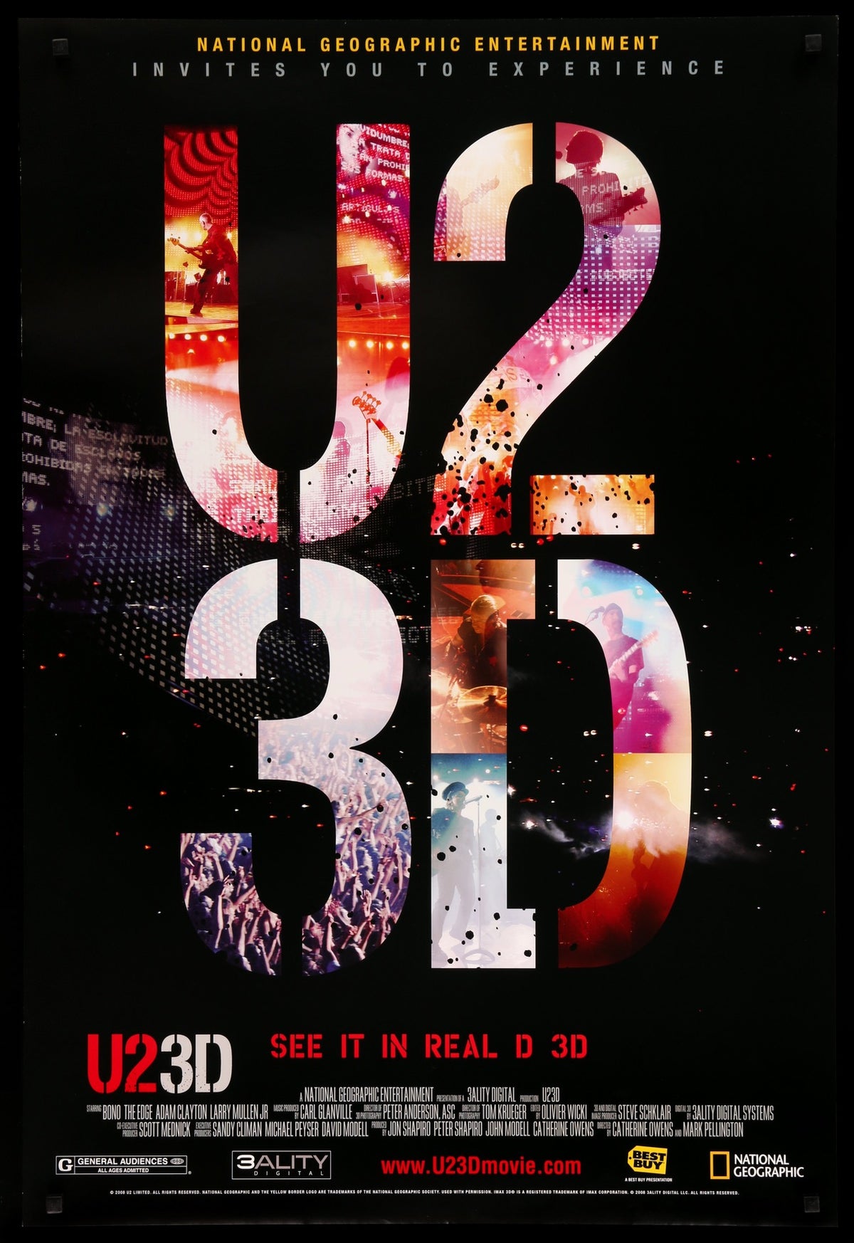 U2 3D (2007) original movie poster for sale at Original Film Art