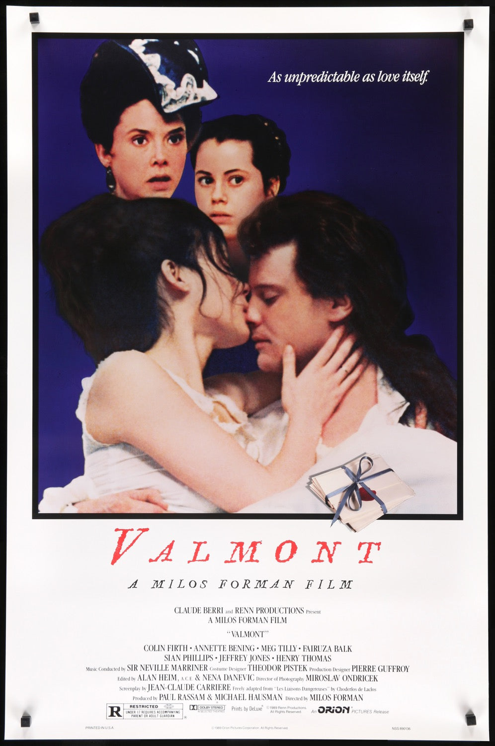 Valmont (1989) original movie poster for sale at Original Film Art - Vintage Movie Posters