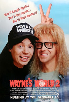 Wayne's World 2 (1993) original movie poster for sale at Original Film Art - Vintage Movie Posters