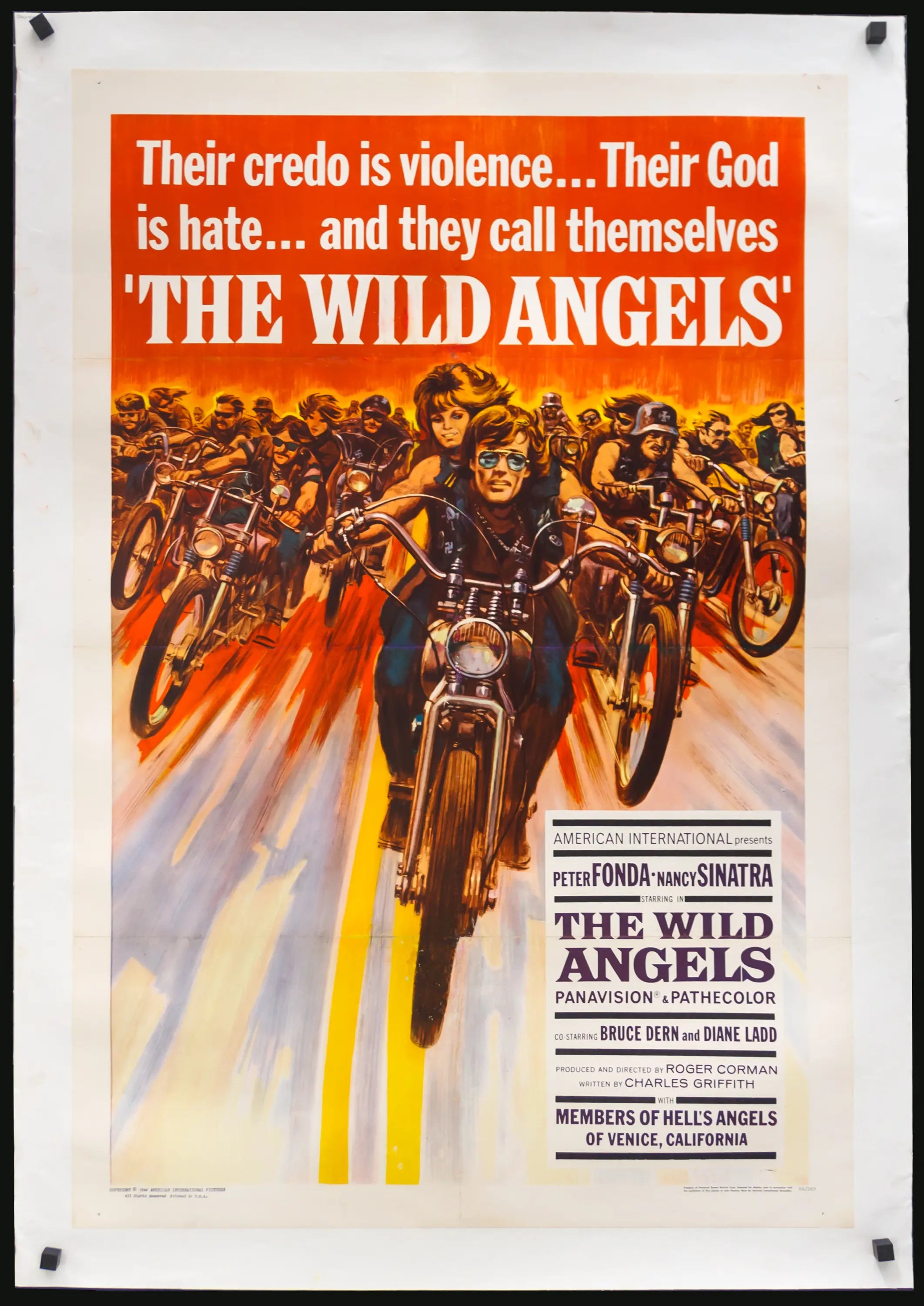 The Wild Angels (1966) Original Linen-backed One-Sheet Movie