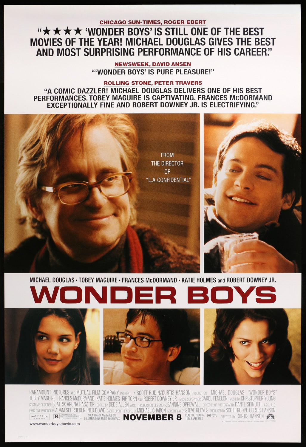 Wonder Boys (2000) original movie poster for sale at Original Film Art - Vintage Movie Posters