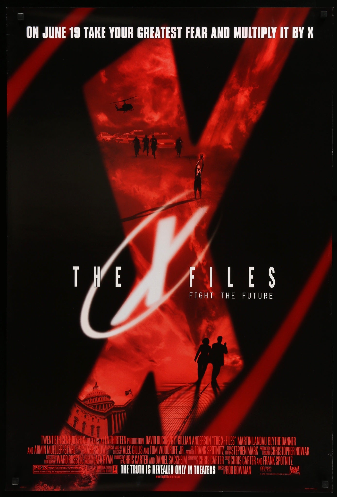 【幻の逸品】Φ PhI ファイ 1998年 1stアルバム発売告知 A2ポスター X-Files: Fight the Future (1998) Original One-Sheet Movie Poster