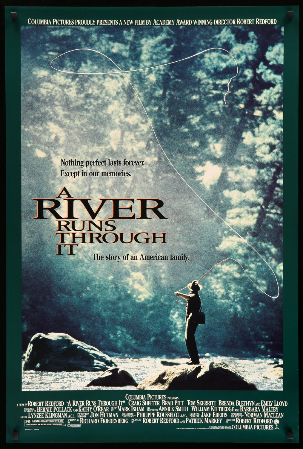 River Runs Through It (1992) original movie poster for sale at Original Film Art - Vintage Movie Posters