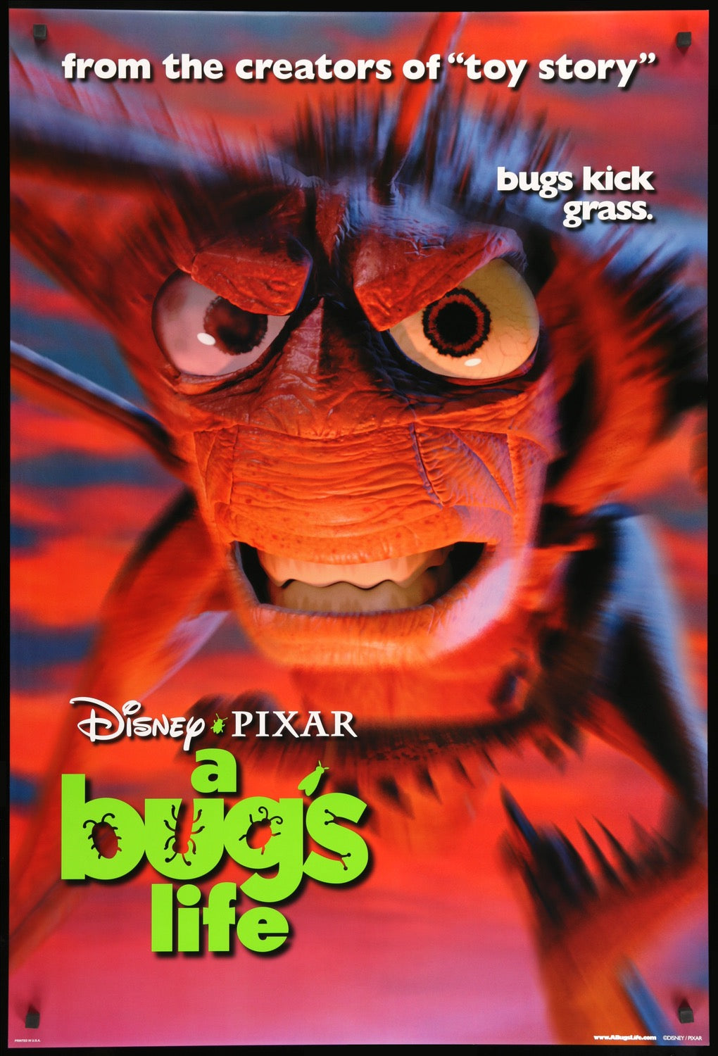 A Bug's Life (1998) Original OneSheet Teaser Movie Poster Original