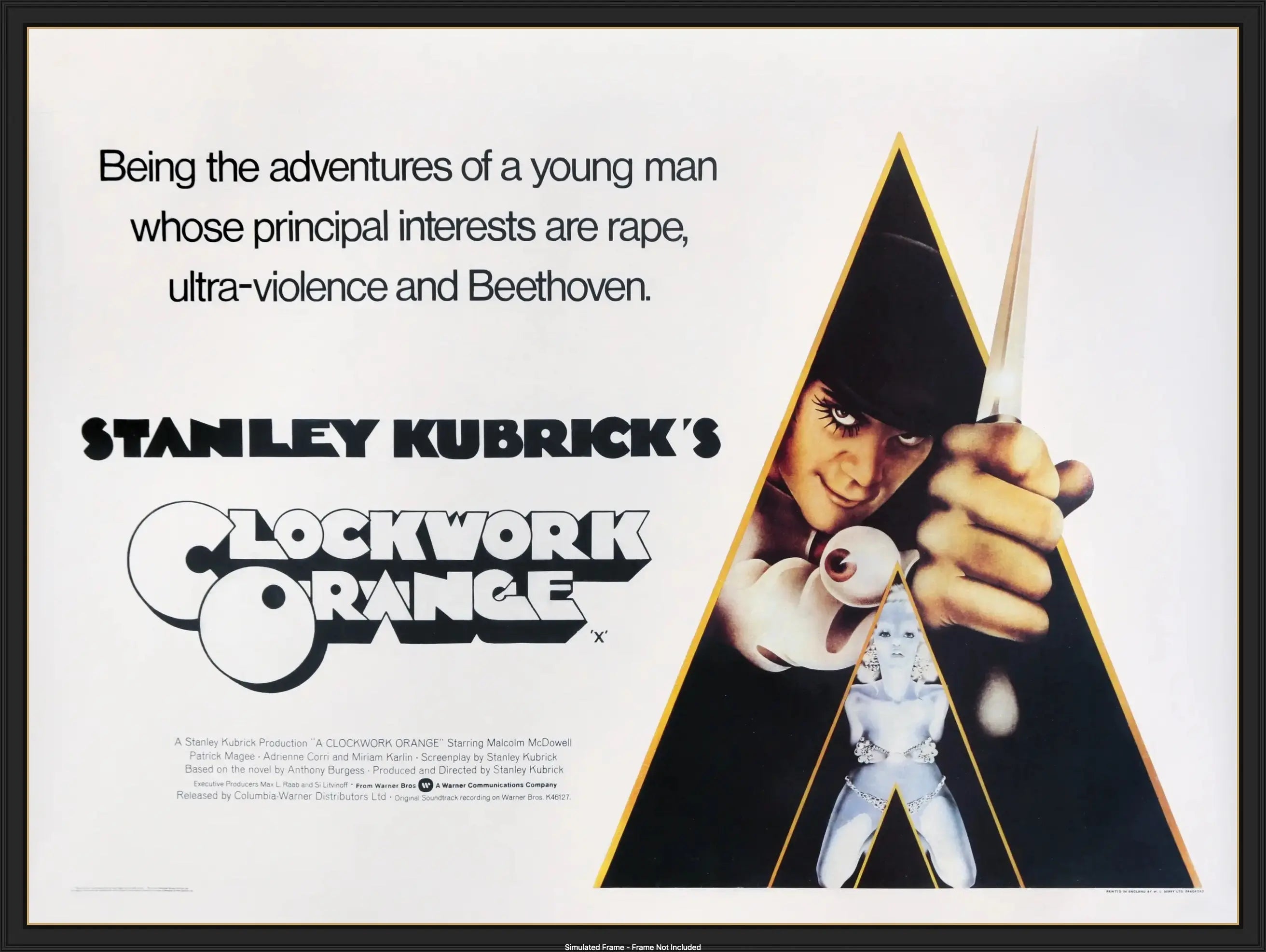 CLOCKWORK ORANGE ポスター CLOCKWORK ORANGE, Stanley Kubrick, X Rated Ratings Box Original