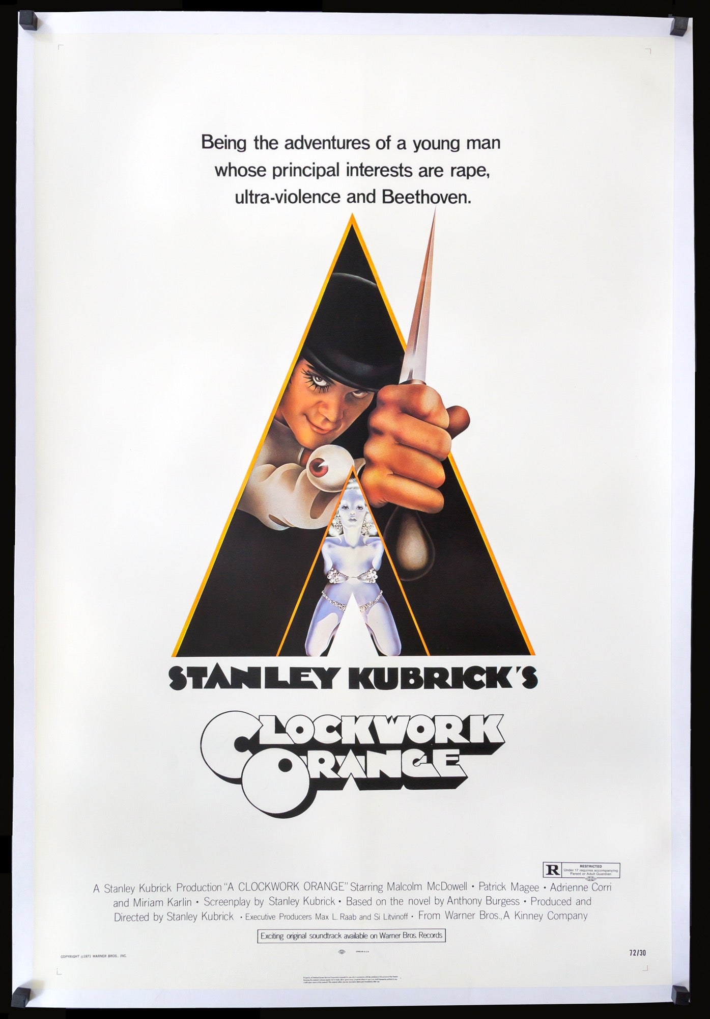 Clockwork Orange (1972) original movie poster for sale at Original Film Art - Vintage Movie Posters