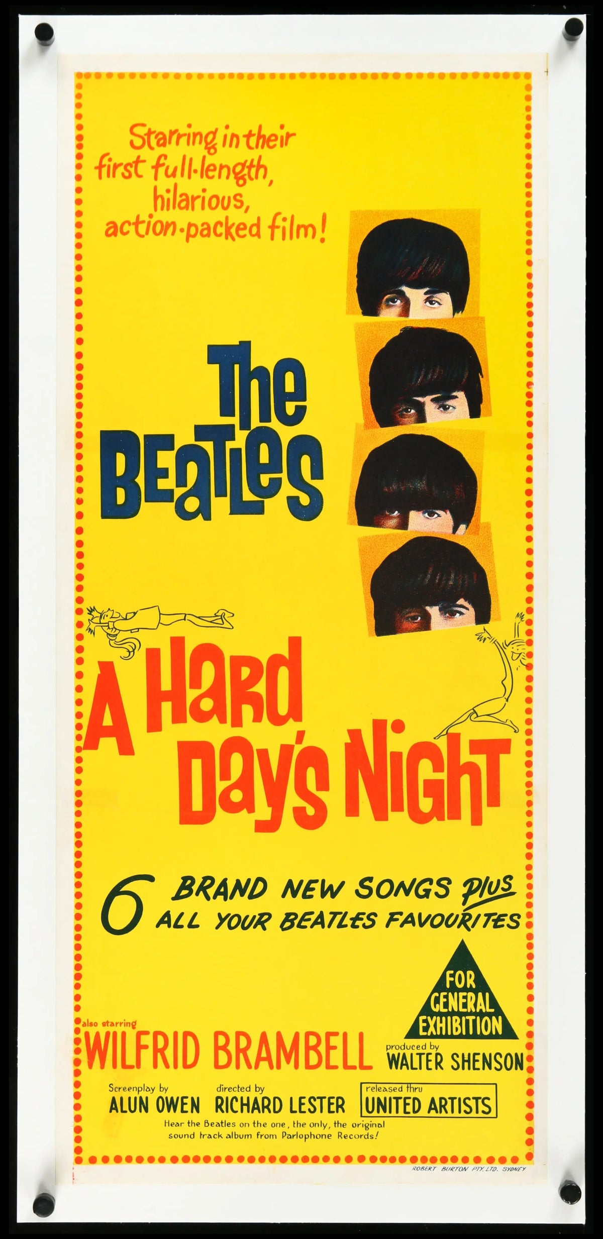 Hard Day&#39;s Night (1964) original movie poster for sale at Original Film Art