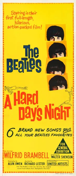 Hard Day's Night (1964) original movie poster for sale at Original Film Art