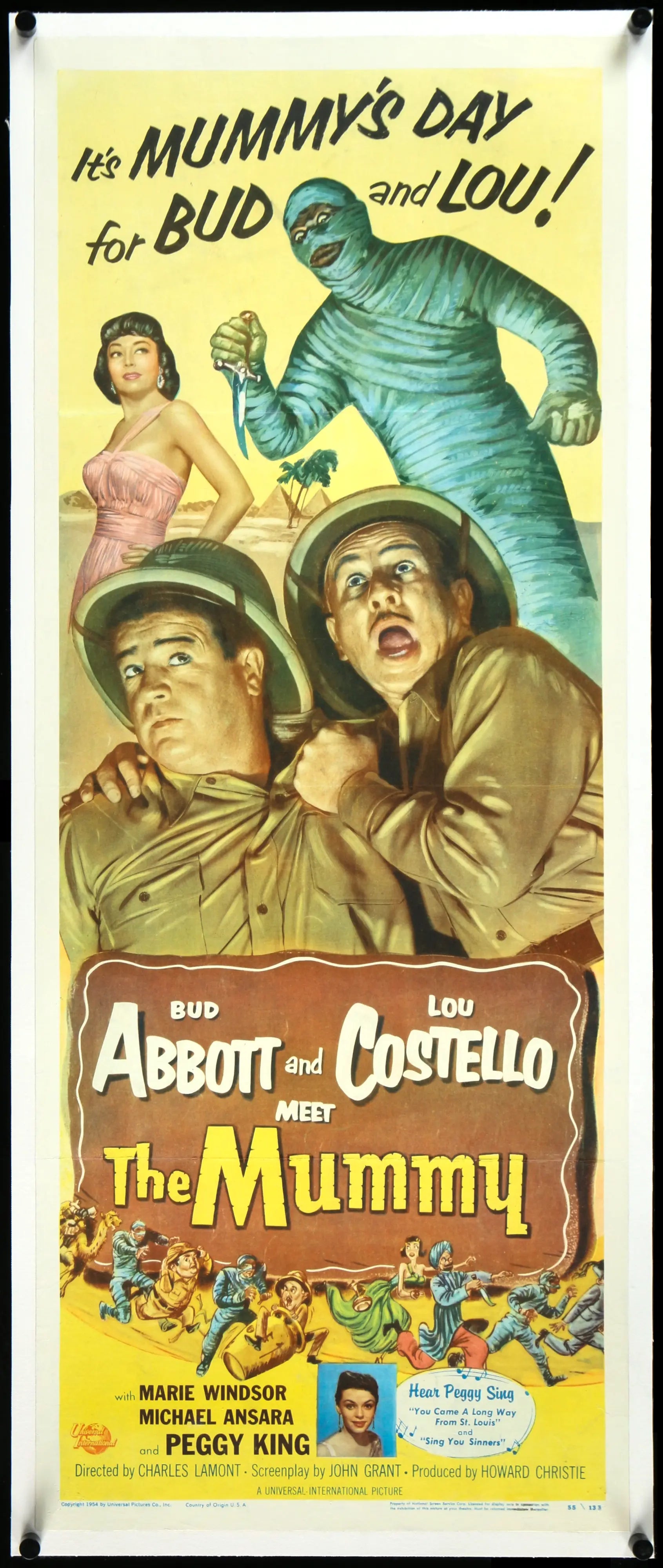 Abbott and Costello Meet the Mummy (1955) original movie poster for sale at Original Film Art