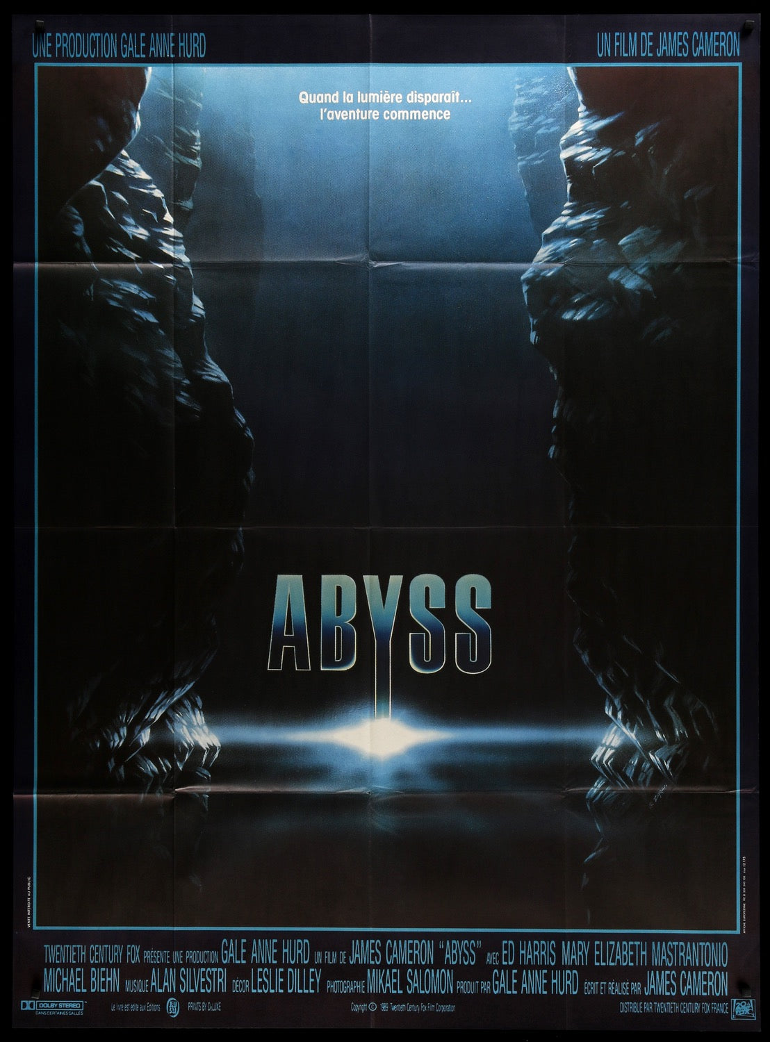 Abyss (1989) original movie poster for sale at Original Film Art - Vintage Movie Posters